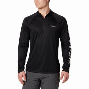 Columbia PFG Terminal Tackle™ 1/4 Zip Pullover Herr Svarta/Grå (JCZXS1869)